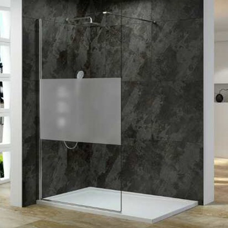 Douchewand 140x200cm 10mm nano-glas zandstraalstrook
