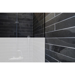 Douchewand 120x200cm 10mm nano-glas zandstraalstrook