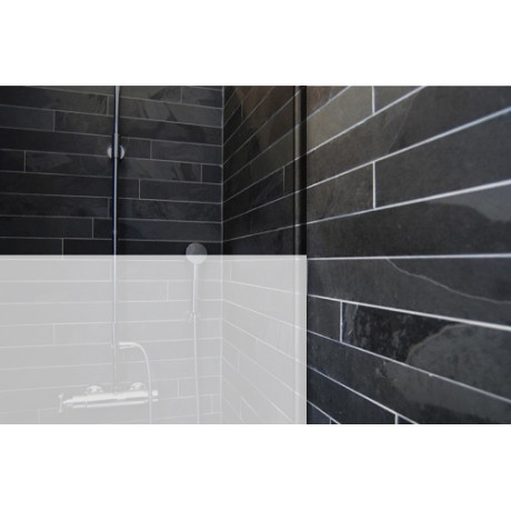 Douchewand 140x200cm 10mm nano-glas zandstraalstrook