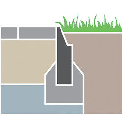 Boordsteen fijne bovenzijde 100x20x6 grijs