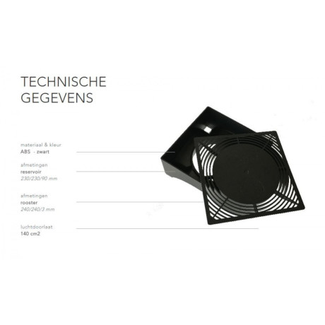 Rooster aluminium 20x20 - voor buis diam.160 mm Rooster aluminium 20x20 - voor buis diam.160 mm