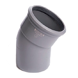 PVC grijs benor bocht 30° dia.110 1 mof