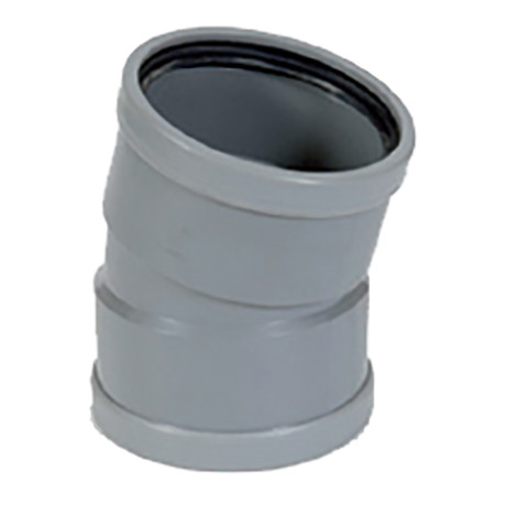 PVC grijs benor bocht 15° dia.200 2 mof