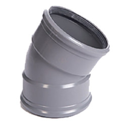 PVC grijs benor bocht 30° dia.160 2 mof