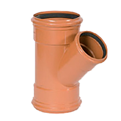 PVC roodbruin T-stuk 45° dia.160 3 mof PVC roodbruin T-stuk 45° dia.160 3 mof