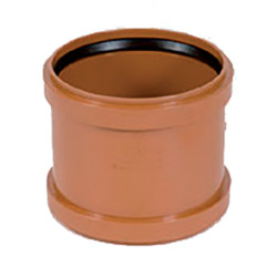 PVC roodbruin schuifmof zonder stop dia.110