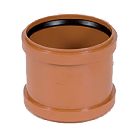 PVC roodbruin schuifmof zonder stop dia.110 PVC roodbruin schuifmof zonder stop dia.110