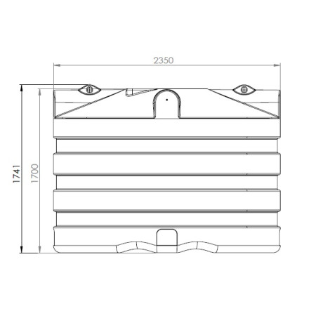 FS regenwatertank/septic rond 5.000L