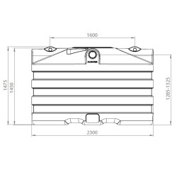 FS regenwatertank/septic rond 4.000L