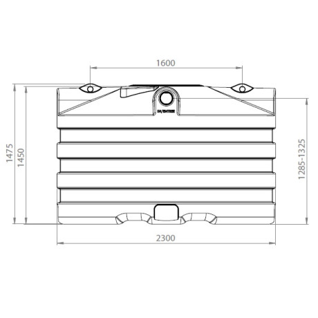FS regenwatertank/septic rond 4.000L