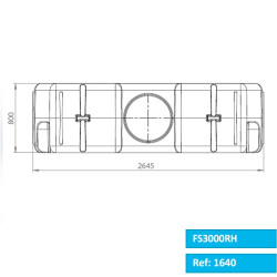 FS regenwatertank/septic rechthoekig 3.000L