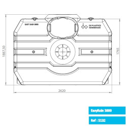 Easy Rain regenwatertank 3.000L