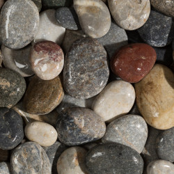 BEACH PEBBLES Flat Gray 30/60 - big bag - per 1000kg