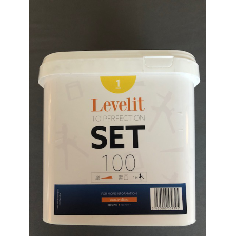 Level-IT kit - 100 clips 1mm + 100 spieën + plastic tang