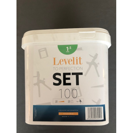 Level-IT kit - 100 clips 1.5mm + 100 spieën + plastic tang