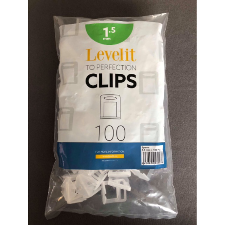 Level-IT clips (H6-12mm) dikte 1.5mm - pak van 100