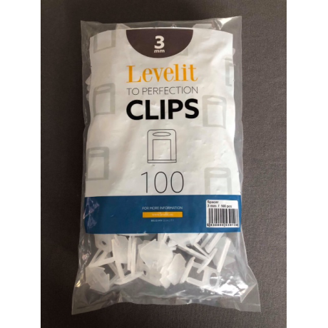 Level-IT clips (H6-12mm) dikte 3mm - pak van 100