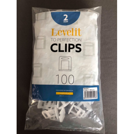 Level-IT clips (H6-12mm) dikte 2mm - pak van 100