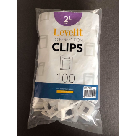 Level-IT clips (H15-25mm) dikte 2mm - pak van 100