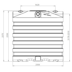 DSB regenwatertank/septic ovaal 7.500L