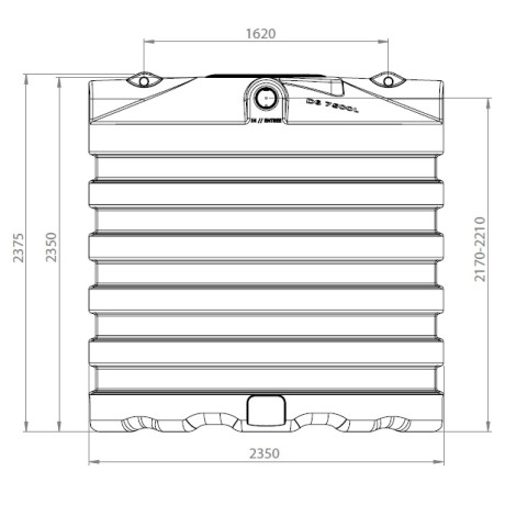 DSB regenwatertank/septic ovaal 7.500L