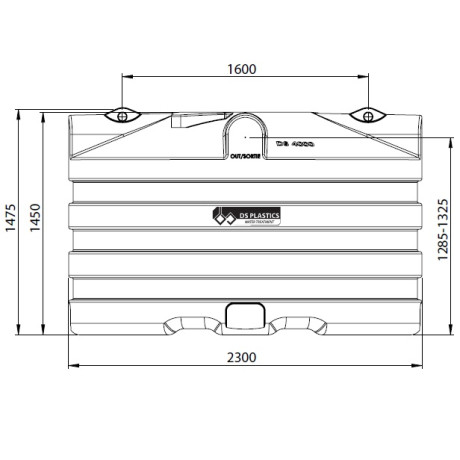 DS premium regenwatertank/septic ovaal  4.000L