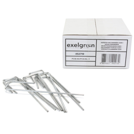 Bevestigingshaken kunstgras gegalvaniseerd 200 stuks