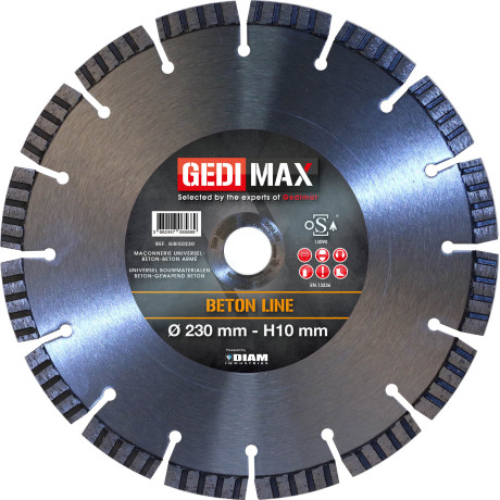 Gedimax diamantschijf BETON - 230 mm