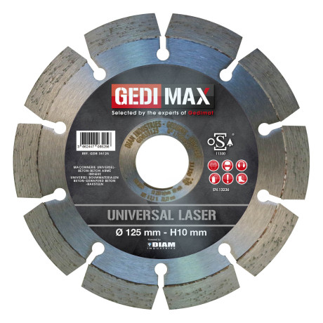 Gedimax diamantschijf UNIVERSAL - 125 mm Gedimax diamantschijf UNIVERSAL - 125 mm