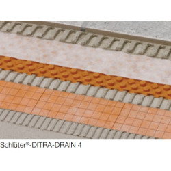 Schluter DITRA-DRAIN4 ontkoppelingsmat 25x1m Schluter DITRA-DRAIN4 ontkoppelingsmat 25x1m