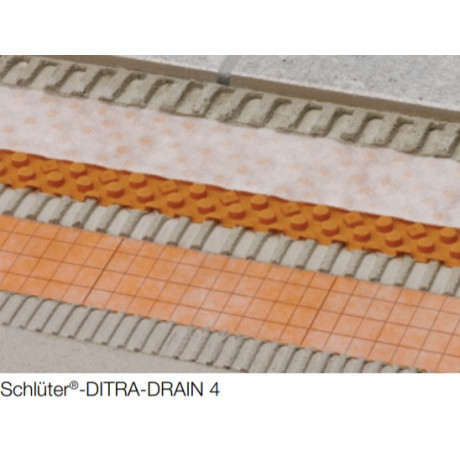 Schluter DITRA-DRAIN4 ontkoppelingsmat 25x1m Schluter DITRA-DRAIN4 ontkoppelingsmat 25x1m