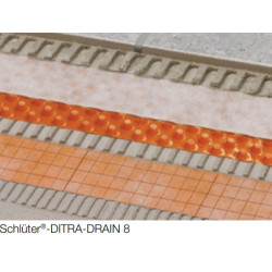 Schluter DITRA-DRAIN8 ontkoppelingsmat 12,5x1m Schluter DITRA-DRAIN8 ontkoppelingsmat 12,5x1m