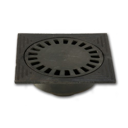 Klokrooster gietijzer 15x15