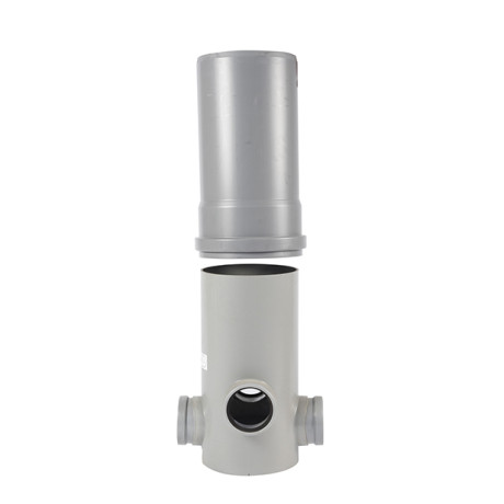 PVC buis/opzetstuk grijs gemofd diam.250 - 30cm PVC buis/opzetstuk grijs gemofd diam.250 - 30cm