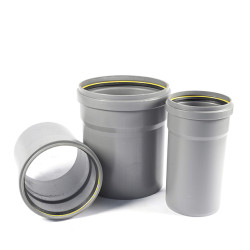 PVC buis/opzetstuk grijs gemofd diam.250 - 30cm PVC buis/opzetstuk grijs gemofd diam.250 - 30cm