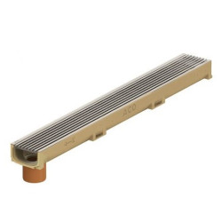 ACO Euroline 60 inox lengtestaafrooster + uitloop