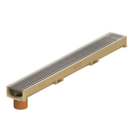 ACO Euroline 60 inox lengtestaafrooster + uitloop