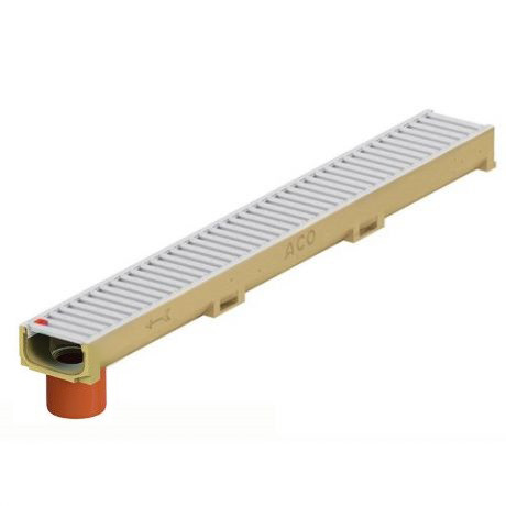 ACO Euroline 60 Natural grey rooster + uitloop 