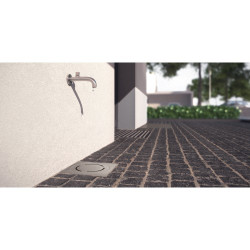 ACO EKO Horizontal klokrooster inox matte 15x15