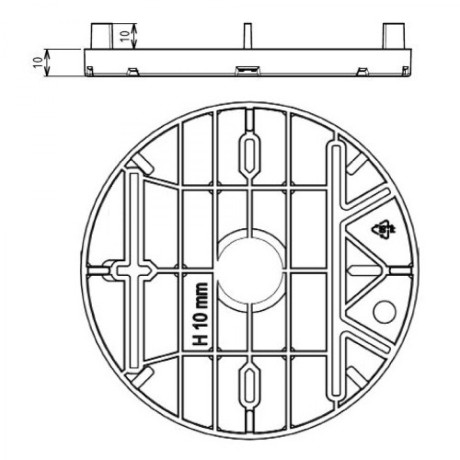 Tegeldrager Marshalls rond 10mm