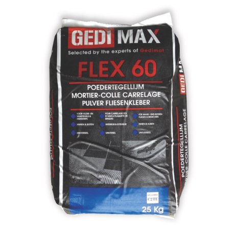 Gedimax FLEX 60 tegellijm 25 KG Gedimax FLEX 60 tegellijm 25 KG