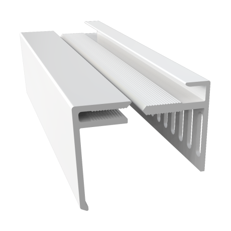 FAZA eindprofiel 25mm-3m + cover WIT