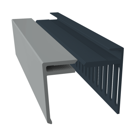 FAZA eindprofiel 35mm-3m + cover GRIJS