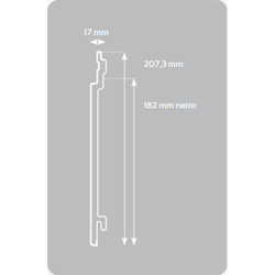 FAZA PVC gevelplaat 2,4m WIT (pak 6 stuks - 2,62m²)