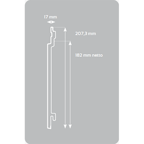 FAZA PVC gevelplaat 2,4m WIT (pak 6 stuks - 2,62m²)