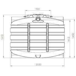 DSB regenwatertank/septic ovaal 3.300L