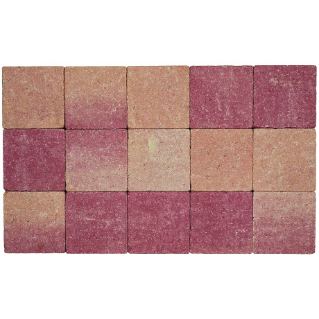 Klinker in-line trommeling 15x15 rose-rood (pallet 11,7m²)