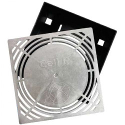 CellR kelderventilatierooster 24x24cm aluminium