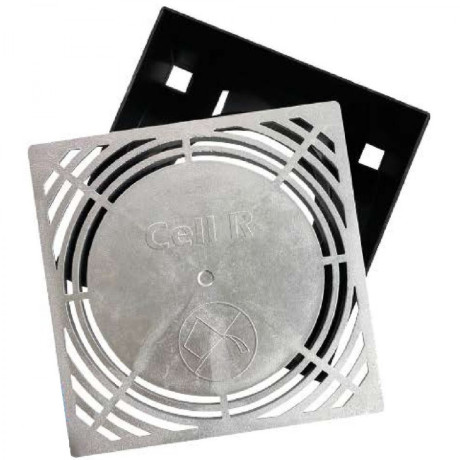 CellR kelderventilatierooster 24x24cm aluminium