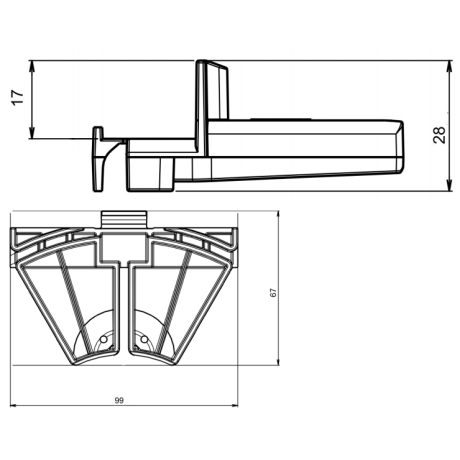 Marshalls verticale steun voor tegeldrager 